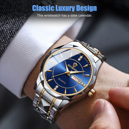 Waterproof Men Watch Stainless Steel Quartz Luminous Classic Business 